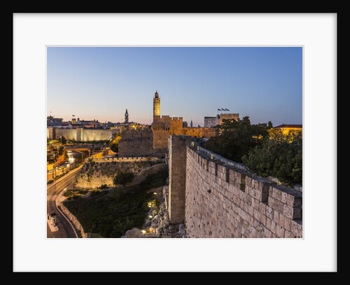 Old Town, the Tower of David (or Citadel of Jerusalem) and the walls by Anonymous