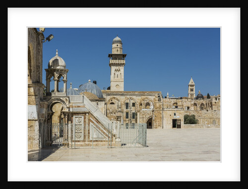 Old City, Temple Mount, the Summer Pulpit and a minaret by Anonymous