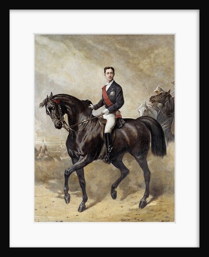 Equestrian portrait of the Prince Eugene Louis Napoleon by Charles Porion