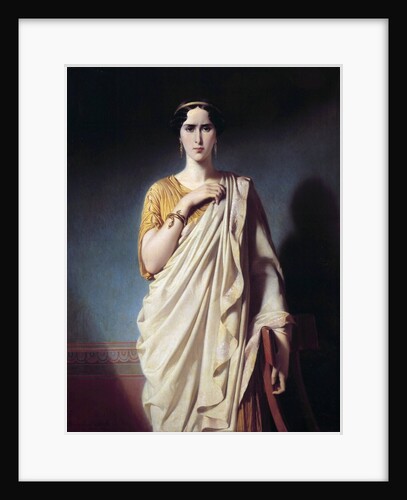 Portrait of Elisabeth Felix called Mademoiselle Rachel by Edouard Louis Dubufe