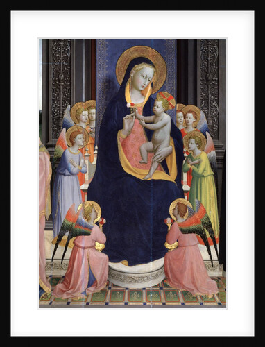 Saint Dominic altarpiece, detail of Virgin and Child enthroned with Angels by Fra Angelico