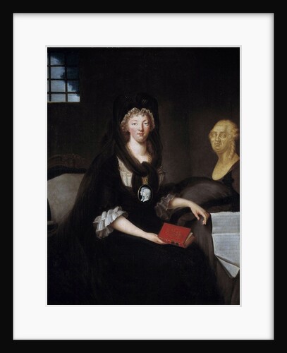 Portrait of Marie Antoinette in deep mourning in prison by Anne Flore Millet