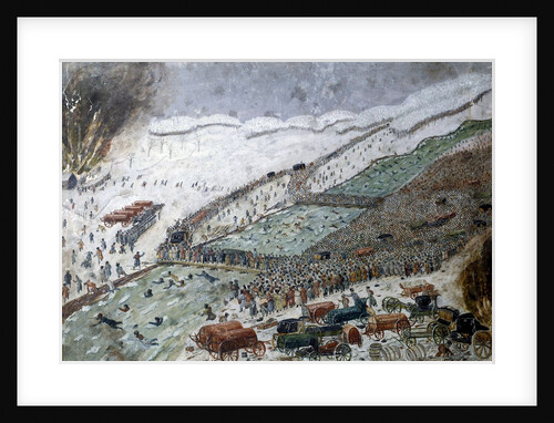 French army crossing the Berezina River, 1812 attributed to Francois Fournier-Sarloveze by Anonymous