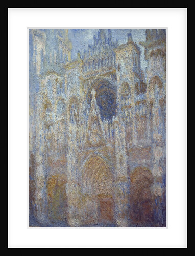 Rouen Cathedral, Blue Harmony, Morning Sunlight by Claude Monet