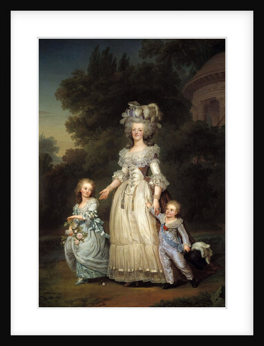 Portrait of Queen Marie Antoinette of France with her children by Adolf Ulrich Wertmuller