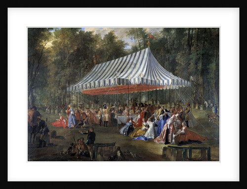 Upper class banquet in the park by Michel Barthelemy Ollivier