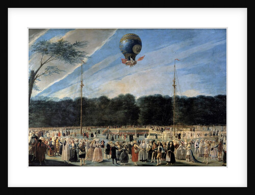 The Ascent of the Montgolfier Balloon at Aranjuez by Antonio Carnicero Mancio
