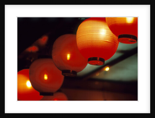 View of japanese lanterns, Dotombor, Osaka, Osaka Prefecture, Kinki Region, Honshu, Japan by Anonymous