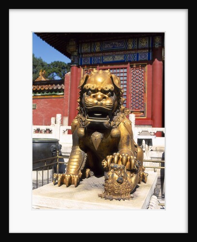 Guardian Lion at Forbidden City on Tiananmen Square, Imperial Palace, Beijing, Dongcheng District, China by Anonymous