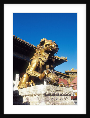 Guardian Lion at Forbidden City on Tiananmen Square, Imperial Palace, Beijing, Dongcheng District, China by Anonymous