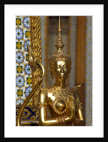 View of Kinnara Figure, Wat Phra Kaeo, Bangkok, Thailand by Anonymous