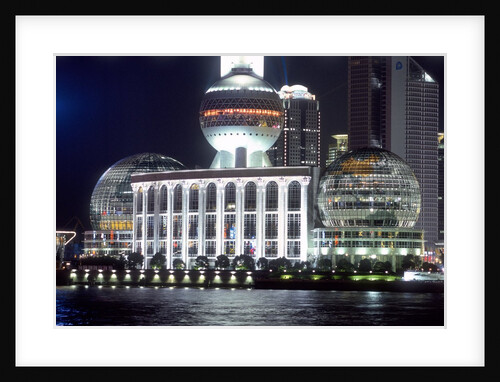 International Convention Centre at night, Shanghai, China by Anonymous