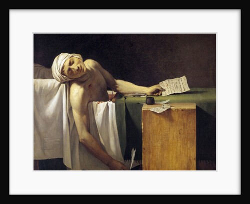 Jean-Paul Marat murdered in his bath by Jerome Martin Langlois