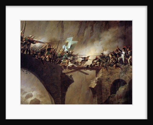 The passage of the Devil's Bridge at Saint Gothard col by Johann Baptist Seele