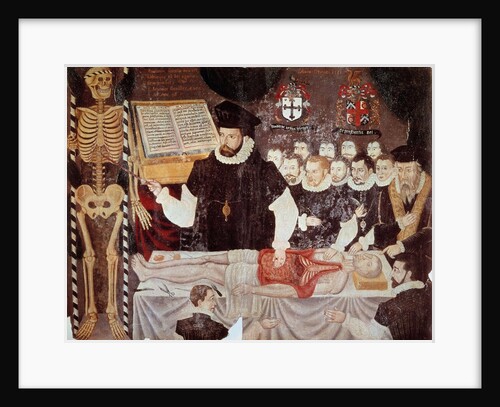 John Banister giving an anatomical lesson at the Barber-Surgeon's Hall in 1548 by Anonymous