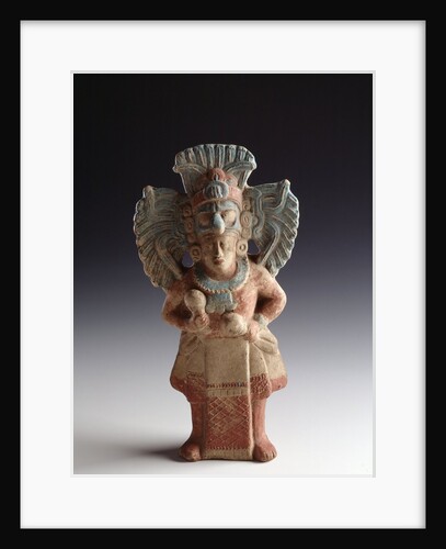 Anthropomorphic clay statue depicting a standing figure by Anonymous