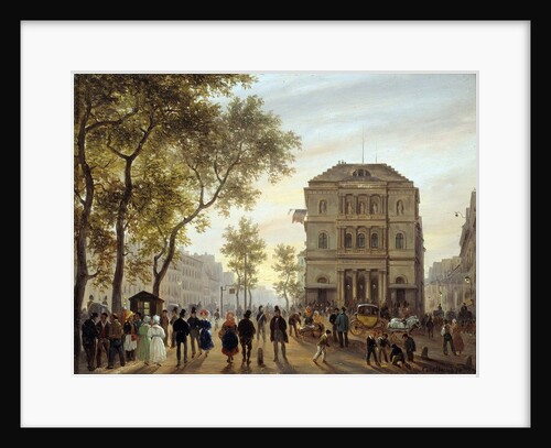 View of the Theatre de l'Ambigu-Comique and Boulevard Saint-Martin by Giuseppe Canella