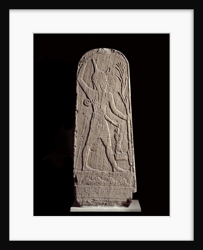 Stele of god Baal holding thunderbolt by Anonymous