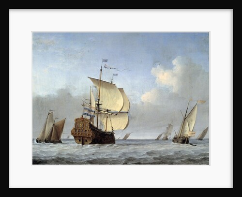 Marine with Flagship by Willem van de Velde the Younger