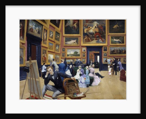 Interior view of the Musee des Beaux Arts of Rouen by Charles Angrand