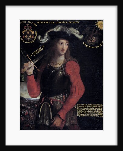 Portrait of Joan of Arc in war costume by Anonymous