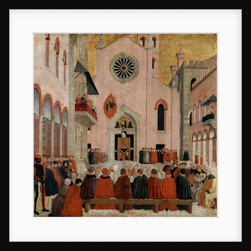 St Vincent Ferrer preaching before a Pope by Bartolomeo degli Erri