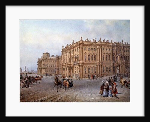 View of the Winter Palace in Saint Petersburg in 1843 by Vasily Sodovnikof