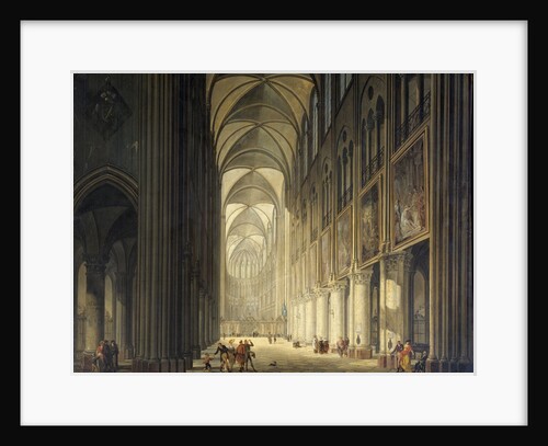 Interior view of the cathedral Notre Dame de Paris by J. F. Depelchin
