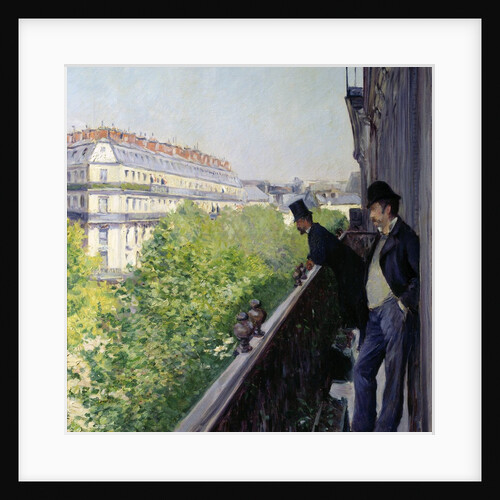 A Parisian balcony by Gustave Caillebotte
