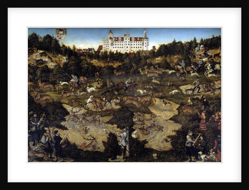 Hunt in honour of Charles Quint at the Hartenfels Castle near Torgau by Lucas Cranach the Elder
