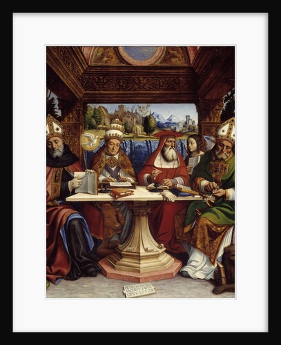 The Four doctors of the Church represented with attributes of the Four Evangelists by Il Pavese