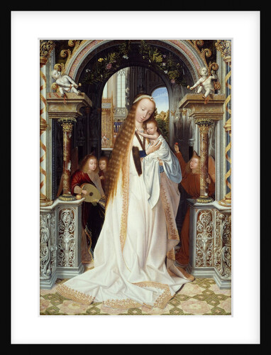 Virgin and Child with three Angels by Quentin Metsys