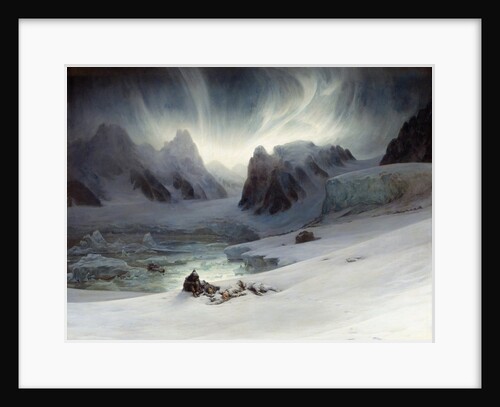 Magdalena Bay, Aurora Borealis effect by Francois Auguste Biard