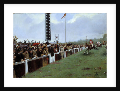 The Course at Longchamp by Jean Beraud