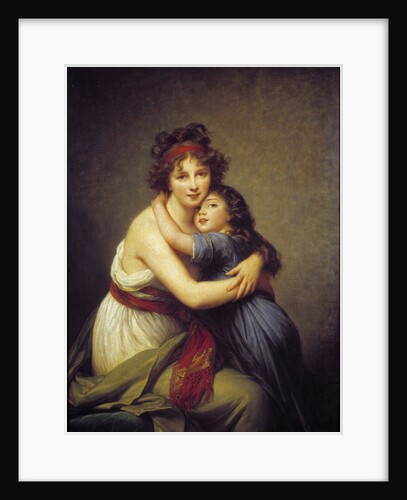 Portrait of Madame Vigee Lebrun and her daughter by by Elisabeth Vigee-Lebrun