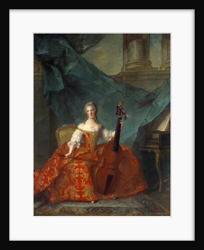 Portrait of Madame Henriette de France playing a bass viol by Jean Marc Nattier