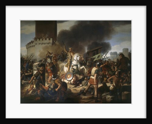 Count Eudes defending Paris against the Normans in 886 by Jean Victor Schnetz