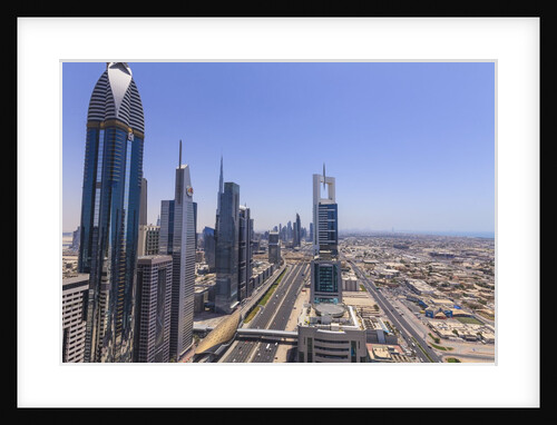 Dubai cityscape on Sheikh Zayed Road by Anonymous