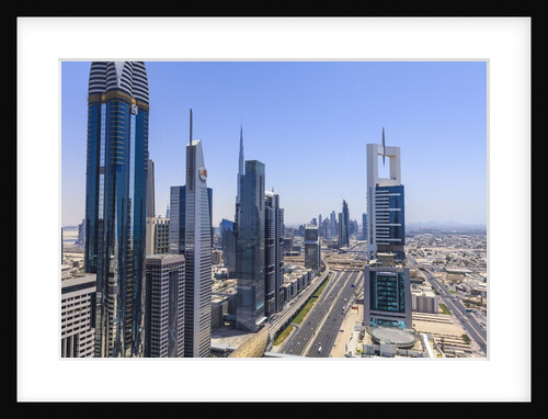 Dubai cityscape on Sheikh Zayed Road by Anonymous
