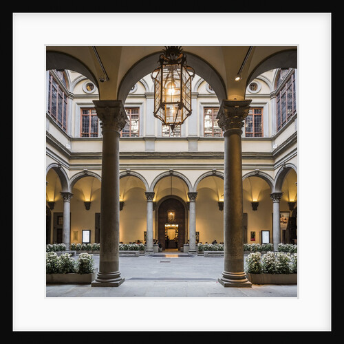 Palazzo (palace) Strozzi, the courtyard by Anonymous