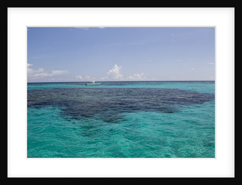 Solitary boat on a big ocean. by Anonymous