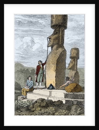 Islanders and Monuments of Easter Island by Anonymous