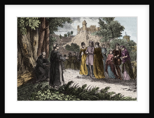 Alibgensian heresy - St. Dominic preaching to the Albigensian by Anonymous