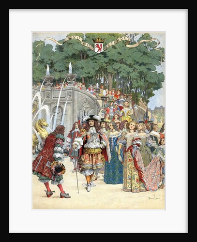 Nicolas Fouquet receiving french king Louis XIV by Anonymous
