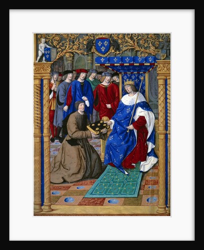 Petrarch presenting his book to King Louis XII of France, by Jean Pichore