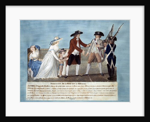 Arrest of Louis XVI and his family at Varennes, 22 June 1791 by Anonymous