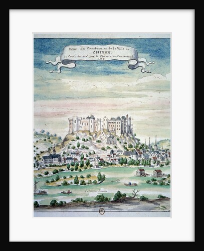 View of the castle of Chinon by Anonymous