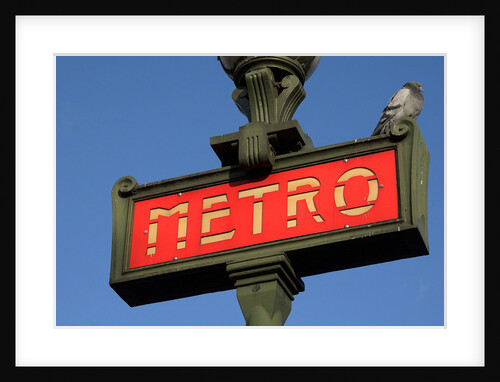 Metro Sign Paris by Anonymous