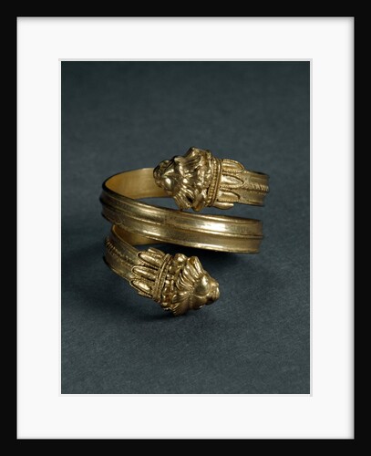 Spiral ring, with lion protomes, end 4th-beginning 3rd century B by Anonymous
