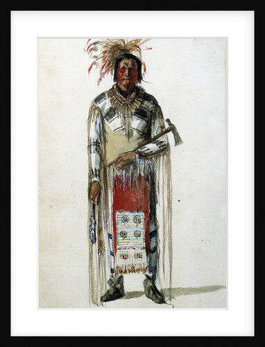 Portrait of an Indian chief of the tribe of Pawnee Ponca by Anonymous